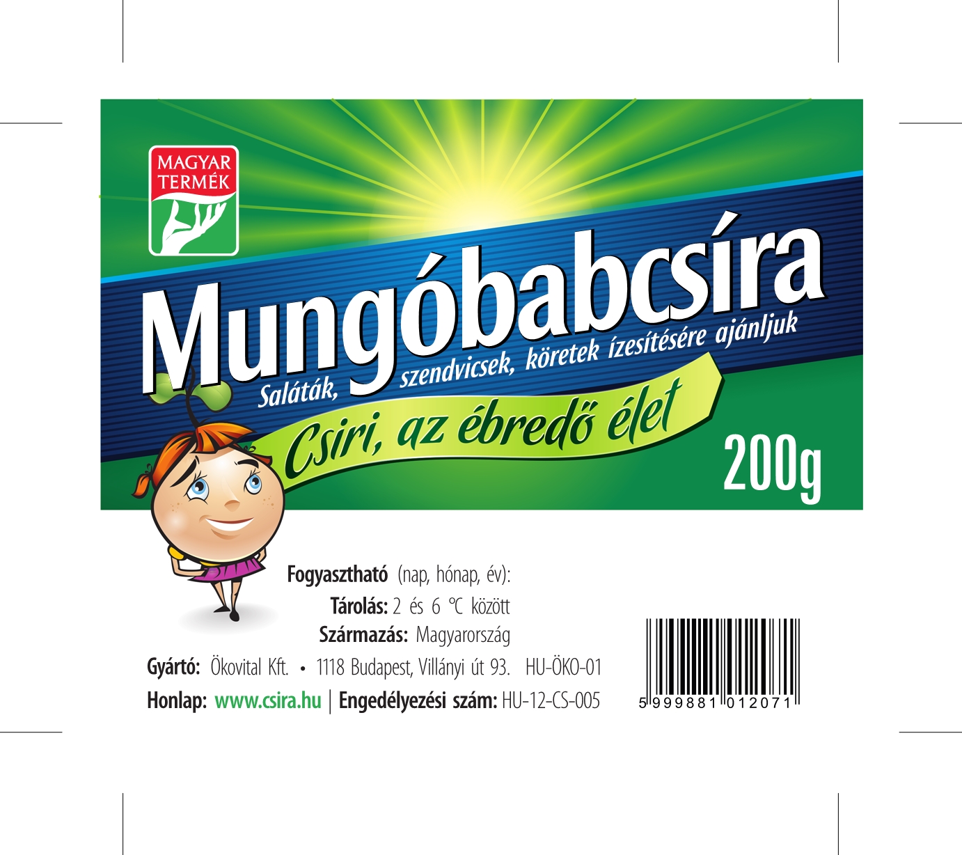 Mungóbabcsíra 200g